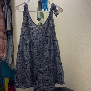 Oversized floral romper.